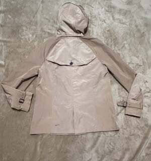 Lands' End Women's Tan Lightweight Hooded Rain Jacket Size M 10-12